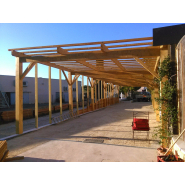 Abris charpente en bois avec une large variété de finitions lasurées, des solutions d'éclairage_3