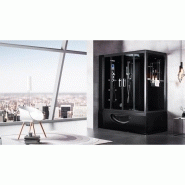 COMBI BALNEO DOUCHE HAMMAM CBH BLACK ARCHIPEL® 179X97 - GAUCHE_3