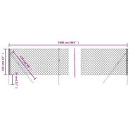 Vidaxl clôture en mailles de chaîne vert 1,1x25 m 153914_3