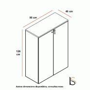 Armoire à portes battantes Larus - Dellarovere. - Chêne foncé_3