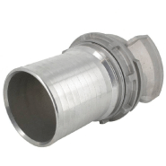 Demi-raccord symétrique avec verrou - DN 65 mm - Embout annelé Ø 64 mm - Alu_3