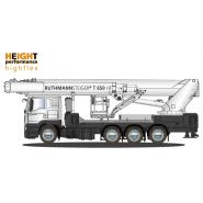 Engin de levage avec articulation bras pendulaire RÜSSEL® de 220°