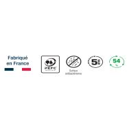 Bureau de direction - MOKA - pieds panneaux avec entretoise - fabriqué en France - surface antibactérienne_3