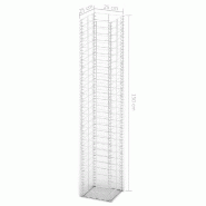 Vidaxl jeu de panier de gabion 3 pcs fil galvanisé 25 x 25 x 150 cm 141046_3