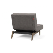 Innovation Living - Fauteuil Splitback Eik Convertible Lit 90x115 cm - Pieds Chêne Noyer - Tissu Mixed Dance Grey_3