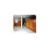 MX - cloison acoustique - Ardal - ossature hêtre avec 2 décors lames persiennes verticales_3