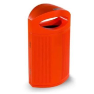 Corbeille publique Ibiza - Polyéthylène HDPE 57,5L - Écologique, Anti-graffiti, Anti-UV, Fixation au sol_3