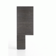 Étagère design Verona - décor wengé avec 4 tablettes à gauche et 3 à droite_3