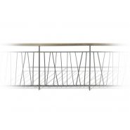 GC3413 Barrières urbaines Urban'NT - en acier avec montants en fer plat et main courante en bois exotique_3