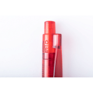 Stylo à bille transparent - plastique RPET - encre bleue - couleur rouge - 8g_3