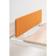 Cloison écran Twin - panneau tapissé, punaisable, avec bande ABS couleur aluminium_3