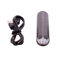 Lampe de poche rechargeable en aluminium - LED haute puissance - Batterie USB intégrée - Couleur noire_3
