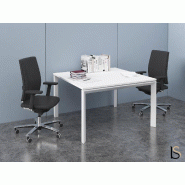 Table de réunion 4 à 8 personnes Star - Mobel Linea - Blanc 9010, 120, Chêne grisé_3