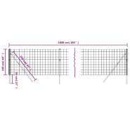 Vidaxl clôture en treillis métallique anthracite 1x10m acier galvanisé 154225_3