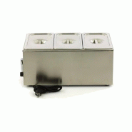 Bain-marie électrique professionnel - 3 x GN 1/3 - avec robinet de vidange - Bacs GN inclus | Maxima_3