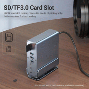 VALUE Station d'accueil USB type C 16 en 1, HDMI/DP 4K60, Gigabit Ethernet, USB-A, USB-C, PD, SD/microSD, Audio_3