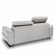 Canapé convertible express REAUMUR 140 cm - Matelas 16 cm haute résilience - Pieds luge Nabucka gris clair_3