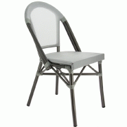 Ligne chr- chaise en aluminium aspect bambou biarritz_3