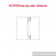 Kontor - Bureau open space pour 2 personnes - Plateau mélaminé et piétement bois massif finition frêne naturel_3