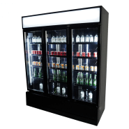 Vitrine réfrigérée murale pour produits frais en 3 portes noire - capacité 1065 litres  - r290 gaz écologique_3