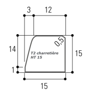 Bordure T2 gargouille 33 cm