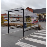 Abri pour chariot à toiture convexe en acier ou bois - Profondeur 4350mm x l2330mm x h2555mm - EVO 2 - Le temple du mobilier_3