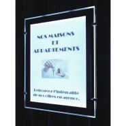 Porte-affiche LED Alpha - Design élégant et épuré - Formats A4, A3, A2 - 6000 lux - Double face_3