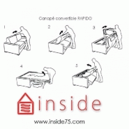 Canapé-lit Dreamer Express - Sommier à lattes 160 cm - Matelas 16 cm - Cuir vachette taupe_3