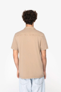 Chemise écoresponsable délavée en jersey - Manches courtes à col bowling homme - Réf: NS522 - 100% coton biologique_3