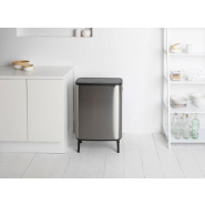 Poubelle Brabantia Bo Touch Bin Hi - 2 x 30 litres - Matt Steel Fingerprint Proof - Idéale pour trier les déchets_3