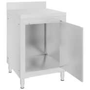 Vidaxl table de travail commerciale avec armoire 60x60x96 cm inox 147229_3