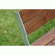 Banc public et méridienne Riga - châssis renforcé 8mm - acier galvanisé ou polyester - pin ou mélèze - 180cm_4