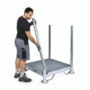 Support de filtration avec caillebotis pour big-bag filtrant (supcailmud)