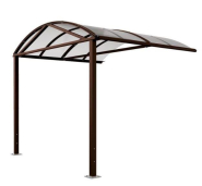 Abri vélos Voûte Large - Structure en acier galvanisé et toiture en polycarbonate alvéolaire anti-UV_3