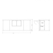Bungalow neuf type Snack 6 mètres - porte pleine, fenêtre snack, plancher bois-ciment, 13,4 m²_3