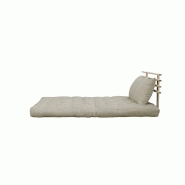 Canapé lit futon Shin Sano - en lin et pin massif - couchage 140x200 cm - design japonais - marque KARUP_3