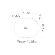 Jeu à bascule Vespy 1 place - réf 8044988 - Hags - Rouge - Fondation à enterrer_3