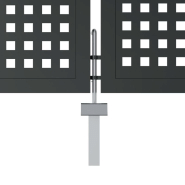 Vidaxl portail de jardin anthracite 300x250 cm acier 154570_3