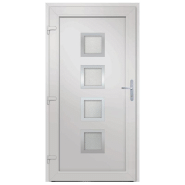 Vidaxl porte d'entrée blanc 108x200 cm pvc 3187841_3
