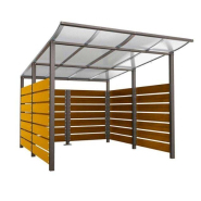 Abri bois Modulo - Largeur 2500 ou 5000 mm - Profondeur 2000, 3400 ou 4800 mm - Toiture en aluminium anodisé - Fabrication Française_3