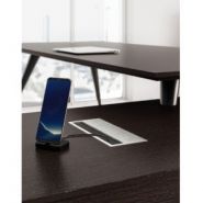 Bur-003 - Bureau de direction - Mobika - plateau en MDF - coloris bois au choix - piètement conique en acier_3