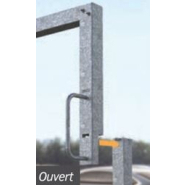 Portique limiteur de hauteur pivotant en acier - Traverse haute pivotante - Hauteur hors sol 2200 mm - Largeur 5000 mm_3
