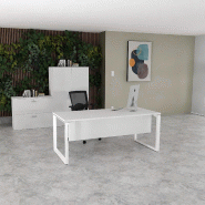 Bureau droit individuel Star - Mobel Linea - Blanc 9010, 180, Blanc, Oui_0