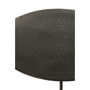 Table basse ronde Mistie en aluminium noir - Design élégant avec plateau à motifs - Diamètre 92 cm_3
