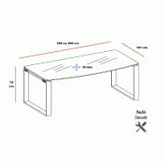 Bureau de Direction en verre X time - Quadrifoglio - 180_3