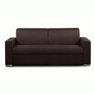 Canapé convertible Allure - matelas mémoire 20 cm - sommier à lattes 140 cm - microfibre marron_3