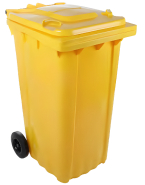 Collecteur à déchets avec couvercle et roues Ø200mm - Plusieurs volumes et coloris disponibles_3