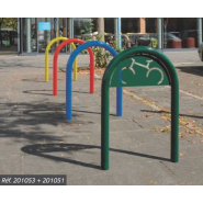 Appui vélos TROMBONE - économique et discret pour tous les 2 roues - Ø 50 mm - Largeur 300 mm - Hauteur 870 mm_3