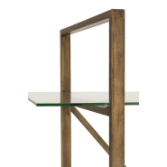 Étagère rectangulaire 4 niveaux TOTA - métal doré et planches en verre - L150 x H180 x P40 cm_3