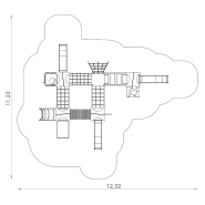 Jeu multi tours pour aire de jeux conforme EN1176 - Référence BT11214 - Construction en acier inoxydable et plastiques HDPE/HPL de haute qualité_3